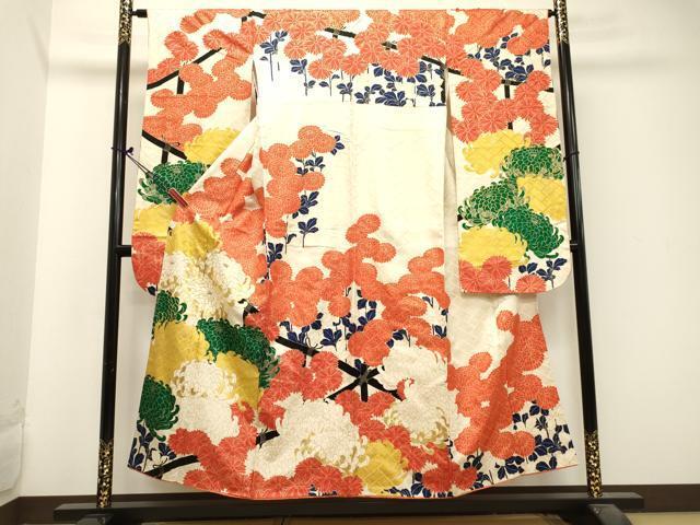 平和屋着物■豪華振袖　駒刺繍　乱菊　金彩　正絹　逸品　DAAJ0490ma
