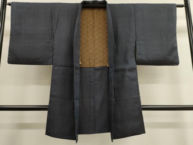 平和屋着物■男性　長羽織　紬地　縞　正絹　逸品　CAAK3752dy
