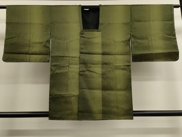 平和屋着物■道行コート　リバーシブル　間道　正絹　逸品　CAAK3772dy
