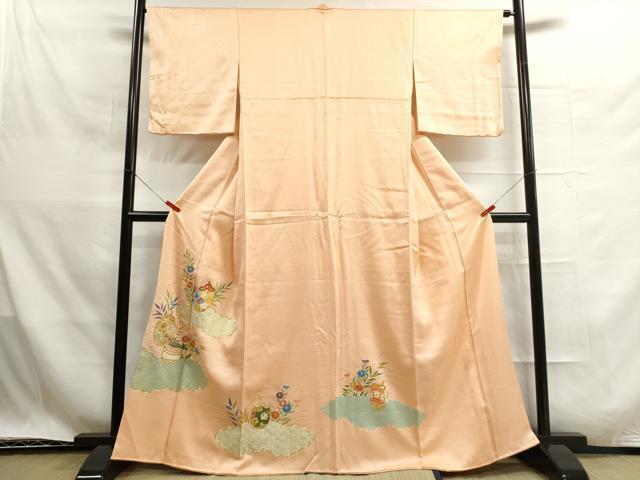 平和屋着物■豪華色留袖　駒刺繍　雲霞至福草花文　金彩　正絹　逸品　DAAK0462ud