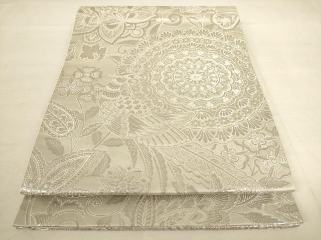 平和屋着物◎六通柄袋帯　九百錦　ルクアンス華文　プラチナ箔　正絹　逸品　AAAN7910pf