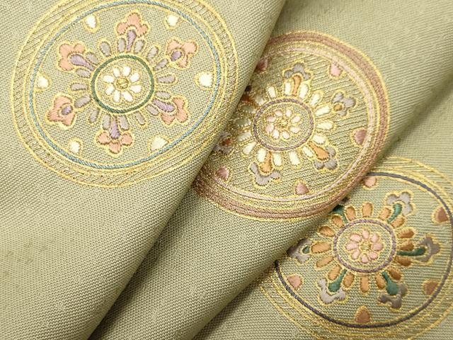 平和屋着物■豪華色留袖　総刺繍　吉祥花丸文　金糸　正絹　逸品　未使用　CAAK7732ch