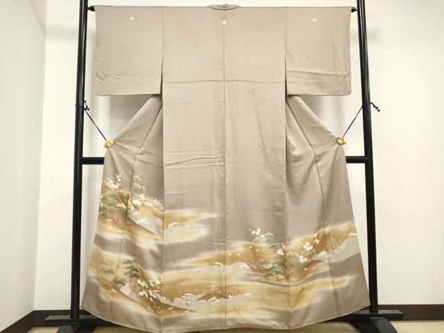 平和屋着物■豪華色留袖　駒刺繍　風景花松文　暈し染め　金彩　正絹　逸品　DAAJ7481ya