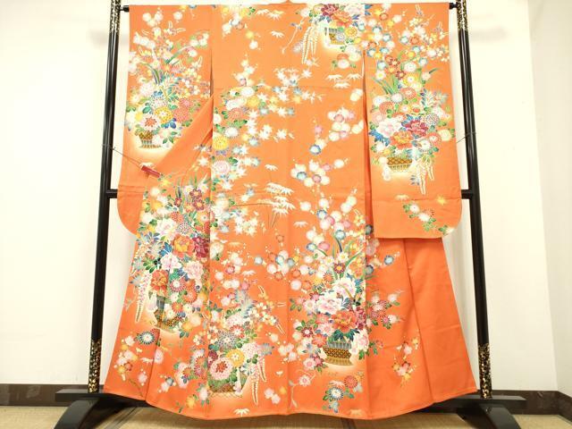 平和屋着物■豪華振袖　草花文　暈し染め　正絹　逸品　DAAK7058yyy