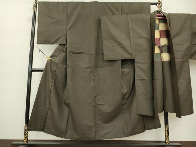平和屋着物■男性　紬　アンサンブル　縞　正絹　逸品　DAAJ0367ma