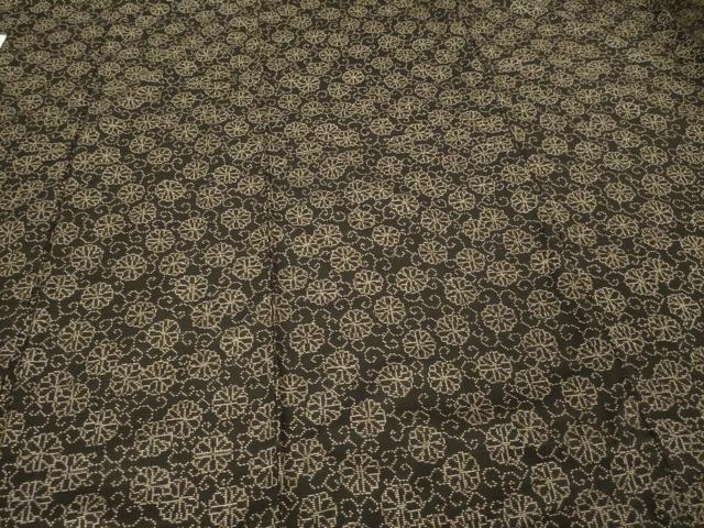 平和屋着物■本場大島紬　泥染め　7マルキ　花唐草文　正絹　逸品　DAAH7895sf