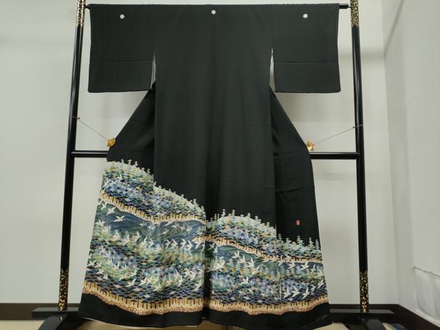 平和屋着物■豪華黒留袖　作家物　飛鳥樹林文　松坂屋扱い　正絹　逸品　CAAK6304yc
