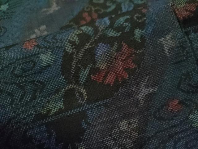 平和屋着物■本場大島紬　流水草花文　正絹　逸品　未使用　CAAK6324yc