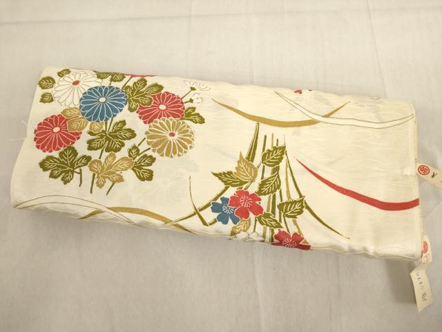 平和屋着物■小紋　反物　着尺　枝花文　正絹　逸品　未使用　AAAN9105uw