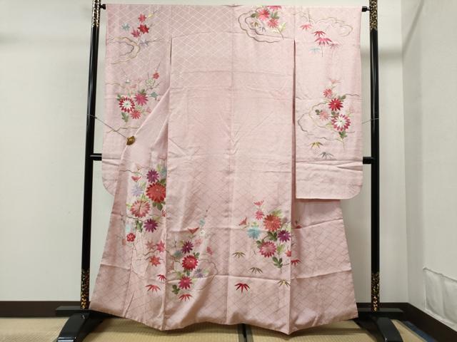 平和屋着物■豪華振袖　刺繍　雲取り草花文　金銀糸　小田急扱い　正絹　逸品　CAAK6268yc