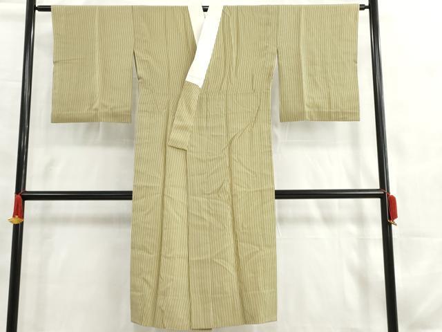 平和屋着物■長襦袢　無双仕立て　縞　正絹　逸品　AAAN5863cs