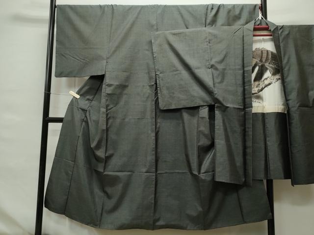 平和屋着物■男性　本場大島紬　アンサンブル　泥染め　7マルキ　正絹　逸品　CAAK7219ze