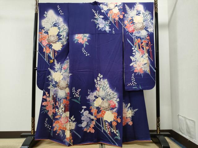 平和屋着物■豪華振袖　バラ　草花文　暈し染め　正絹　逸品　CAAK6140yc