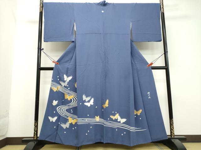 平和屋着物■豪華色留袖　作家物　流水舞蝶文　金銀彩　正絹　逸品　DAAK0378ud
