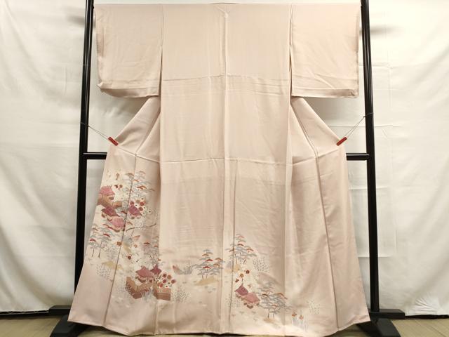 平和屋着物■豪華色留袖　風景花文　暈し染め　金彩　胴抜き仕立て　正絹　逸品　DAAJ7407ya