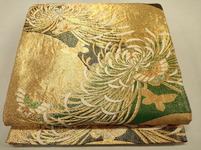 平和屋着物●六通柄袋帯　乱菊　金糸　正絹　逸品　DAAJ8637jm