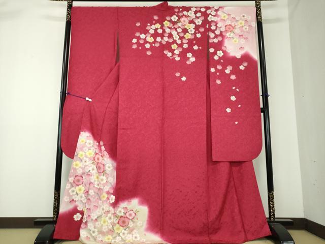 平和屋着物●豪華振袖　舞桜　暈し染め　金彩　正絹　逸品　DAAJ9836ps