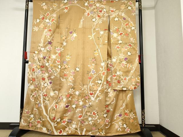 平和屋着物■豪華振袖　枝橘　金彩　正絹　逸品　AAAN5516cs
