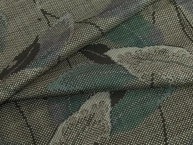 平和屋着物●本場大島紬　7マルキ　枝葉文　正絹　逸品　DAAJ5460ic