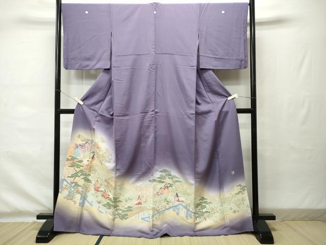 平和屋着物■豪華色留袖　作家物　人物風景文　暈し染め　金通し地　正絹　逸品　CAAK9631gh