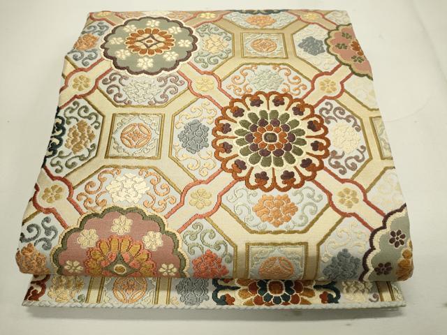 平和屋着物●六通柄袋帯　唐織　唐錦　蜀江華文　金糸　正絹　逸品　CAAJ9586th