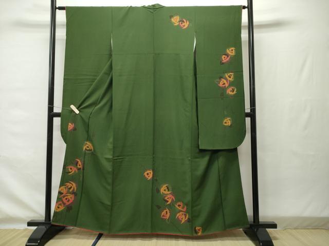 平和屋着物■豪華振袖　枝花文　正絹　逸品　CAAK9634gh