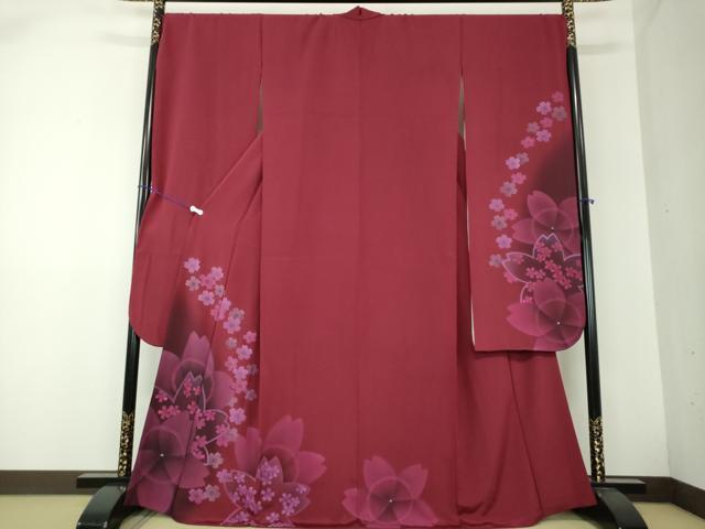 平和屋着物●豪華振袖　舞桜　暈し染め　正絹　逸品　DAAJ9502ps