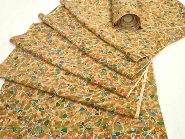 平和屋着物●小紋　反物　着尺　扇散らし　逸品　未使用　DAAI9591zzz