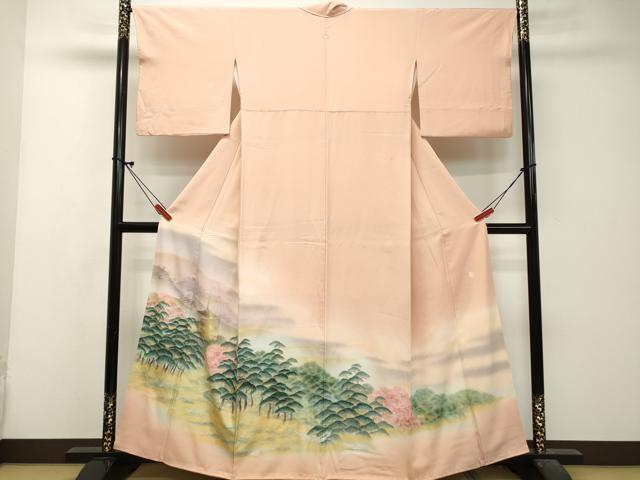 平和屋着物■豪華色留袖　作家物　風景文　暈し染め　金銀彩　正絹　逸品　DAAJ7326ya