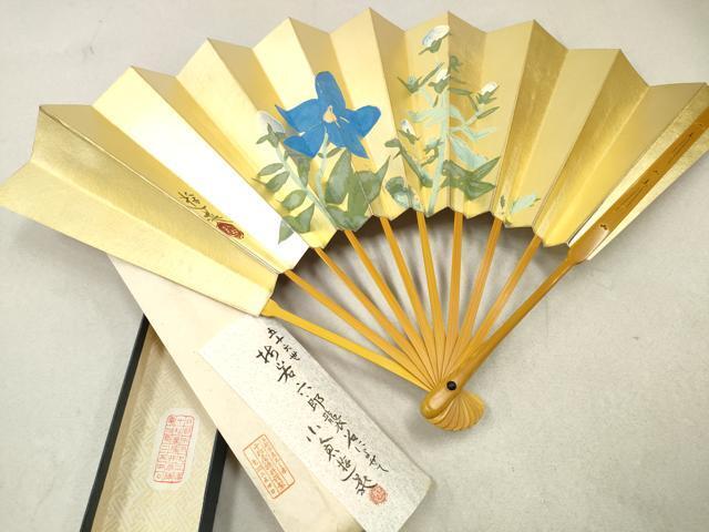 平和屋着物●人間国宝 能楽師 五十六世梅若六郎　襲名披露扇　小倉遊亀　十松屋福井謹製　扇子　舞扇　日本舞踊　箱付　逸品　DAAI9428zzz