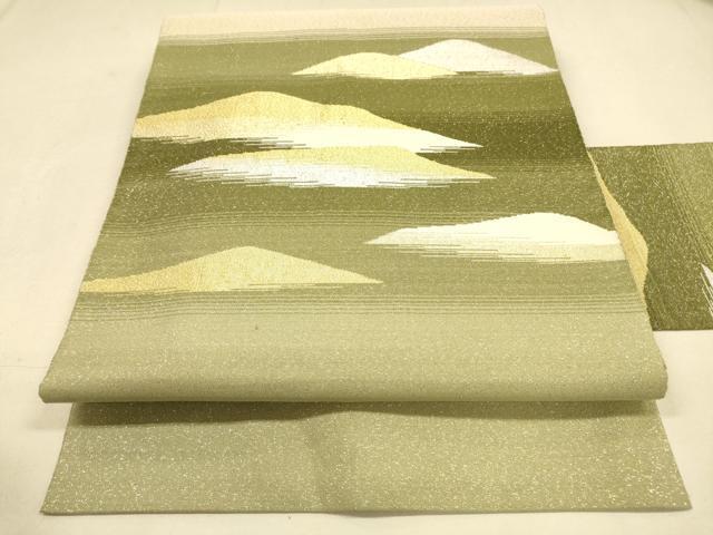 平和屋着物●綴れ　八寸名古屋帯　霞文　金銀糸　正絹　逸品　DAAJ6155fe