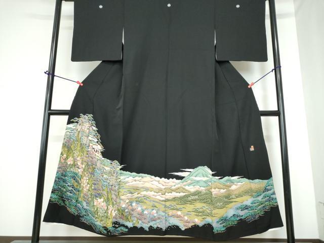 平和屋着物■豪華黒留袖　作家物　樹林文　正絹　逸品　DAAH3883ar