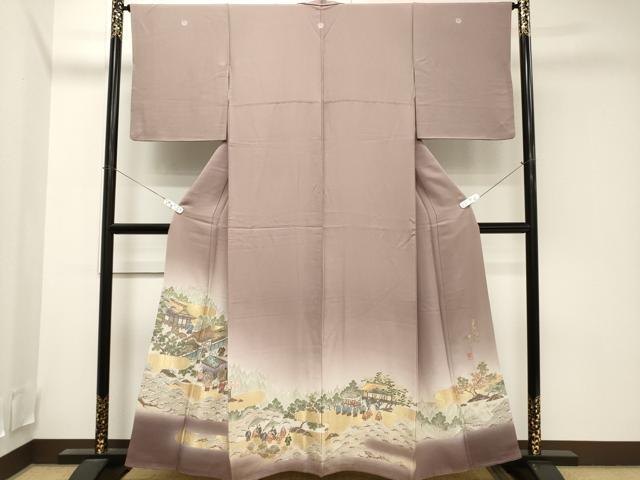 平和屋着物■豪華色留袖　作家物　寿光織　王朝物語　賀茂祭図　暈し染め　金銀糸　正絹　逸品　CAAJ4022ev
