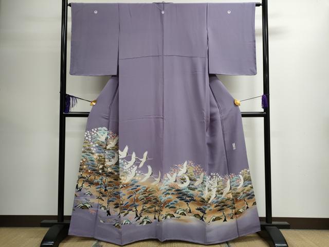 平和屋着物■豪華色留袖　作家物　飛鶴枝笠松文　暈し染め　金彩　正絹　逸品　CAAI4352ze