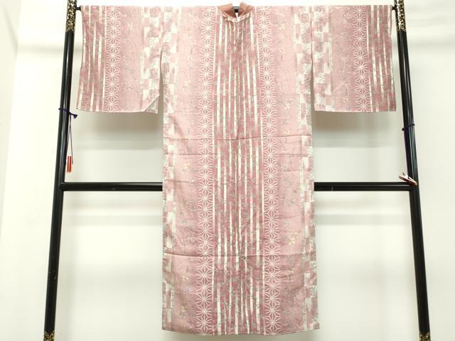 平和屋着物■長襦袢　袷　枝葉間道　正絹　逸品　DAAJ2262ud