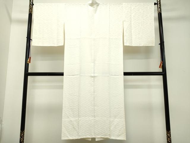 平和屋着物■長襦袢　無双仕立て　紗綾形地紋　白色　正絹　逸品　DAAJ2315ud