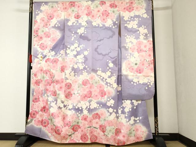 平和屋着物■豪華振袖　枝花文　暈し染め　正絹　逸品　AAAL3414cs