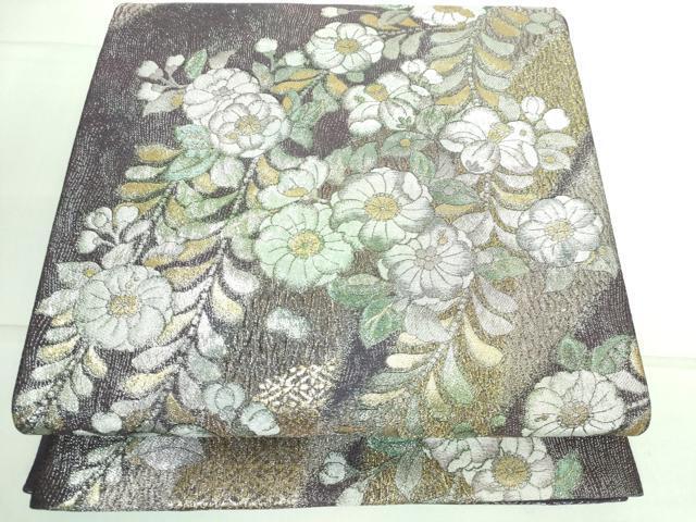 平和屋着物●六通柄袋帯　辻が花　金銀糸　正絹　逸品　DAAJ1596ic