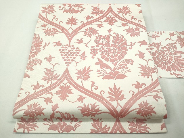 平和屋着物◎九寸名古屋帯　更紗花文　逸品　CAAI3842ku