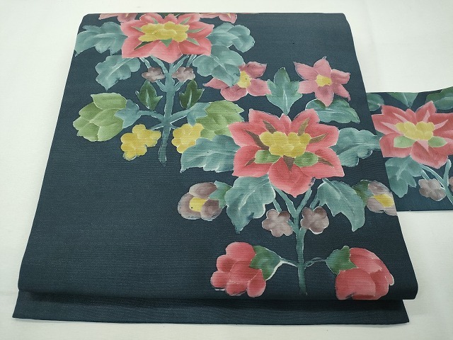 平和屋着物◎九寸名古屋帯　枝花文　逸品　CAAI3840ku