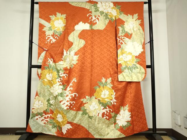 平和屋着物■豪華振袖　駒刺繍　立波草花文　金彩　逸品　DAAI7359we