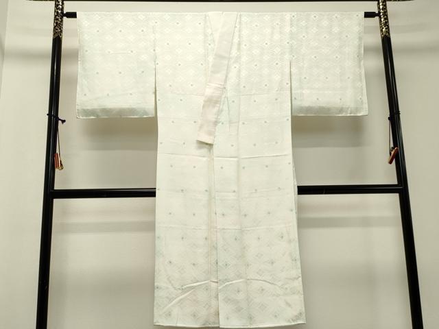 平和屋着物■長襦袢　袷　七宝花地紋　暈し染め　正絹　逸品　DAAJ0061ma