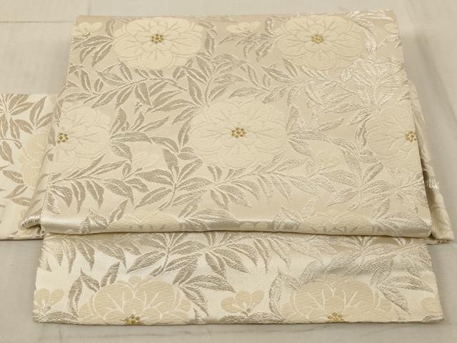 平和屋着物●つけ帯　唐織　草花文　金銀糸　やまと誂製　正絹　逸品　AAAL9210wj