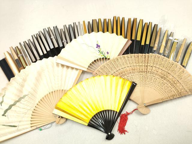 平和屋着物●和装小物　扇子まとめて43本　礼装用　白壇など　逸品　DAAI9366zzz