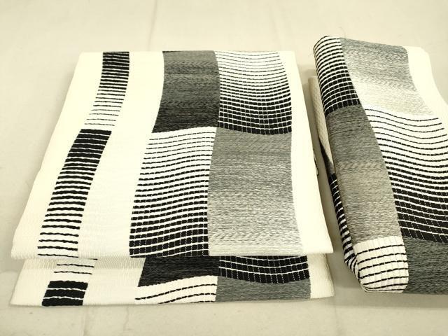 平和屋着物●つけ帯　変わり間道　正絹　逸品　DAAJ6001fe