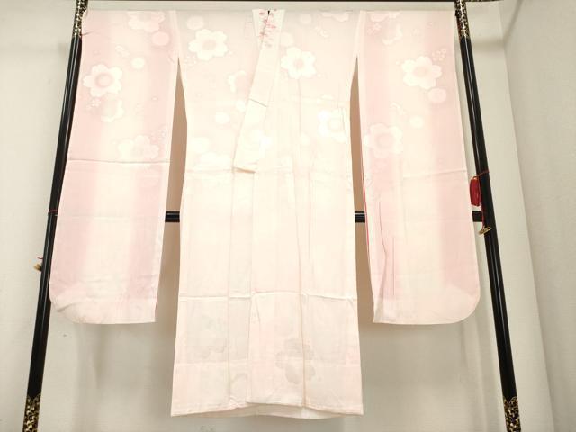 平和屋着物■振袖用長襦袢　舞桜地紋　半衿刺繍　正絹　逸品　AAAL3847ck