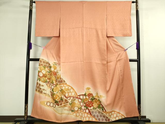 平和屋着物■豪華色留袖　花籬文　暈し染め　金銀彩　正絹　逸品　DAAJ5051rt