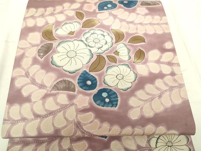 平和屋着物●六通太鼓柄袋帯　辻が花　正絹　逸品　DAAH7509sf