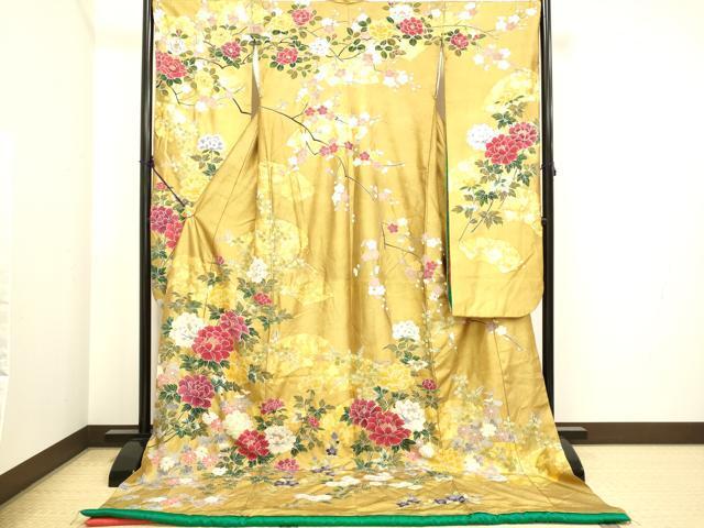 平和屋着物●掛下　打掛　和装　婚礼　花嫁　結婚式　神社挙式　地紙花文　金銀糸　逸品　DAAJ5536du