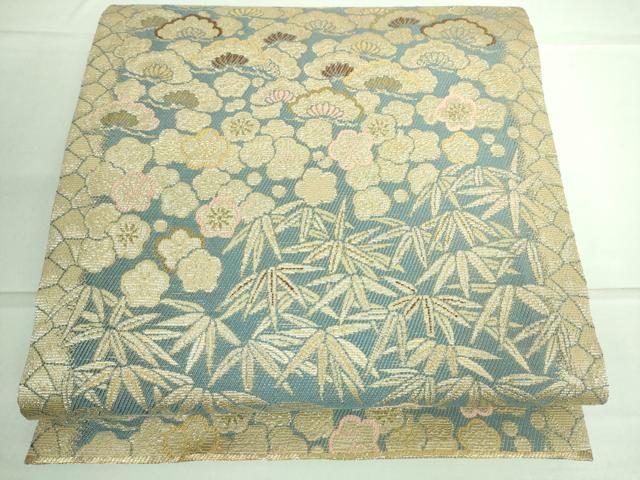 平和屋着物●六通柄袋帯　松竹梅　金銀糸　逸品　DAAJ1420ic